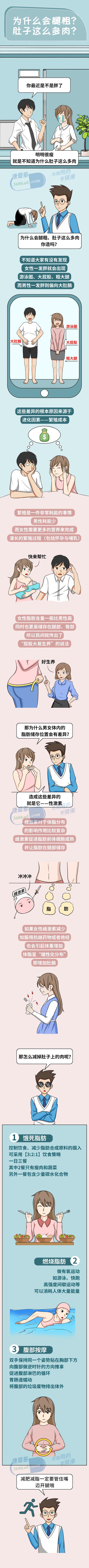 饮食|漫画科普：腿粗，有小肚腩？做好3个方法，让身材显瘦又显高