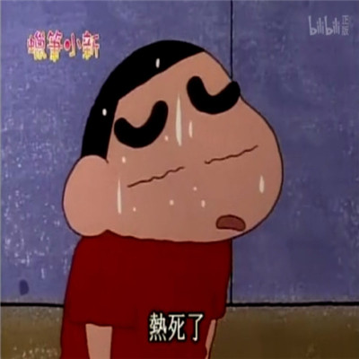 桉月|天气好热的蜡笔小新表情