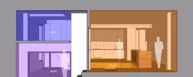 富力地产|60㎡小户型，地台抬高50公分后收纳能力绝了，整体效果极佳