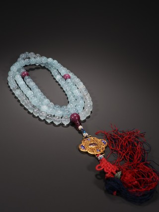 盲盒|回流 海蓝宝108佛珠。