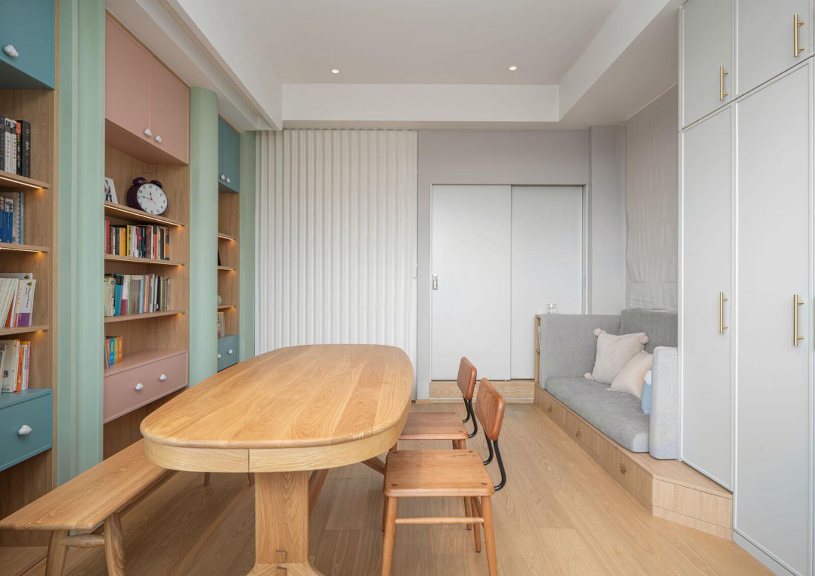 小拾谈装修 她家称为“神设计”都不为过!55㎡,住6口人,还有超多储物