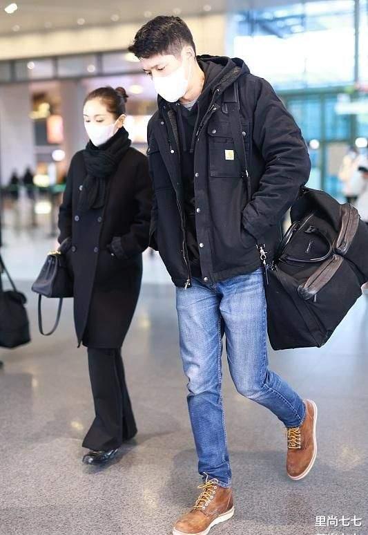 王子文|王子文首带男友走机场，悄悄穿内增高依旧娇小，发际线暴露太瞩目