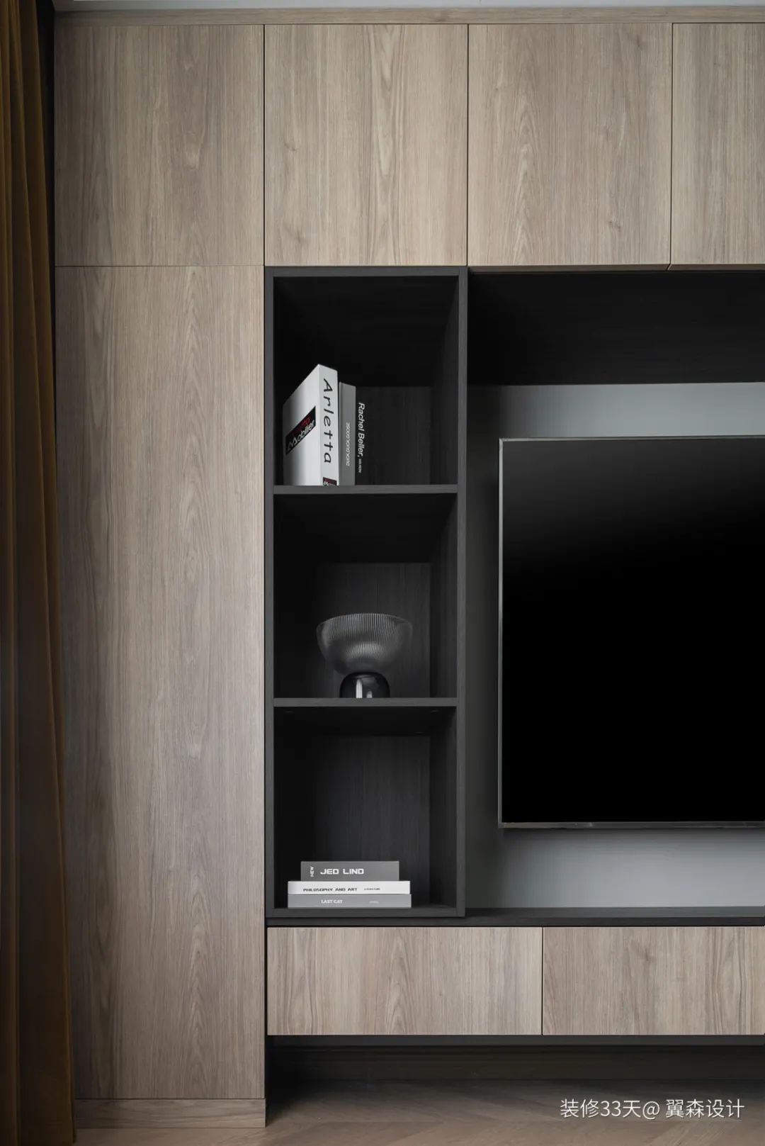 装修设计:110平复古色调混搭三室婚房