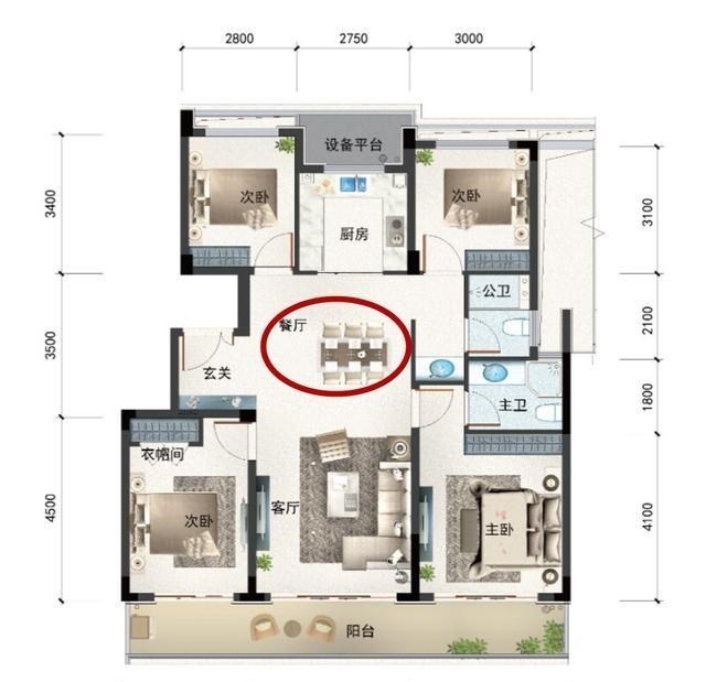 滨江|这算是满分户型，“四叶草”动线每1㎡都大有可为，房子越住越大
