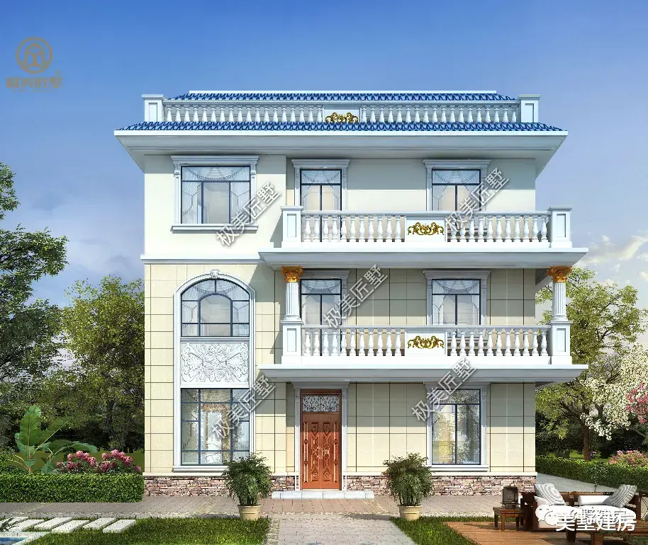 |占地120平的四层简欧风格别墅,非常适合人口多的家庭