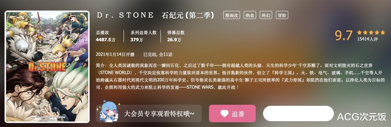 漫画|《Dr.Stone石纪元》第二季燃爆完结，遵循原作，第三季预定！
