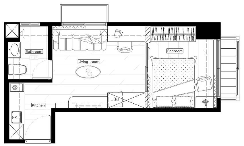 95后两口子住30㎡开间,坐拥3.6米层高却放弃夹层?