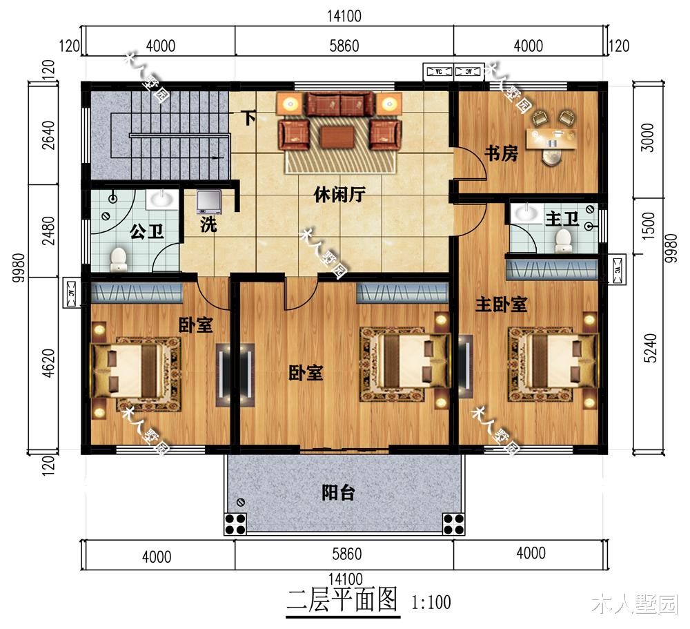 |极致简约,不缺魅力,3栋对称设计的二层别墅,造价均低于30万