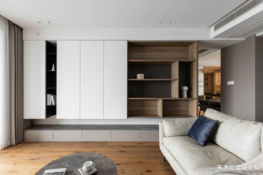 禾木匠全屋定制 153㎡六口之家，现代简约风，整洁大方又从容优雅！
