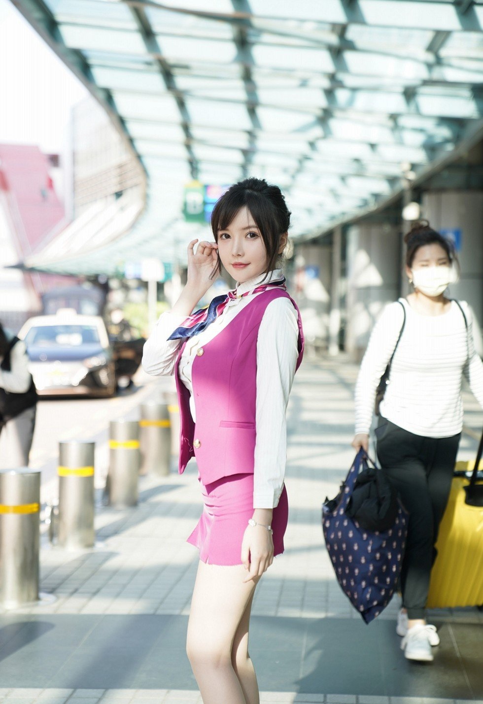 小姐姐|空乘小姐姐，娇媚的独特姿态魅力可爱