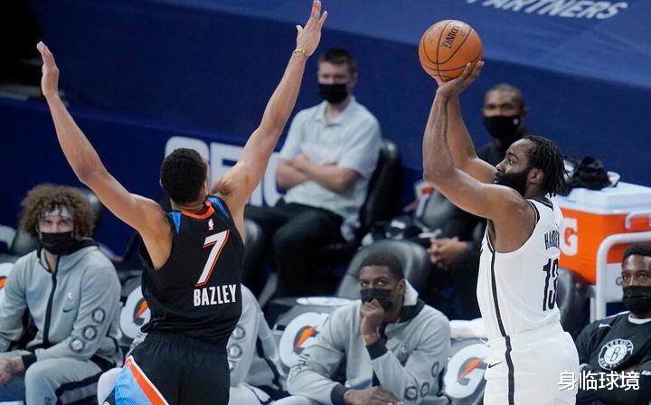 籃網(wǎng)隊(duì)|華麗進(jìn)攻！哈歐合砍50分，籃網(wǎng)9人得分上雙，雷霆小將9中8