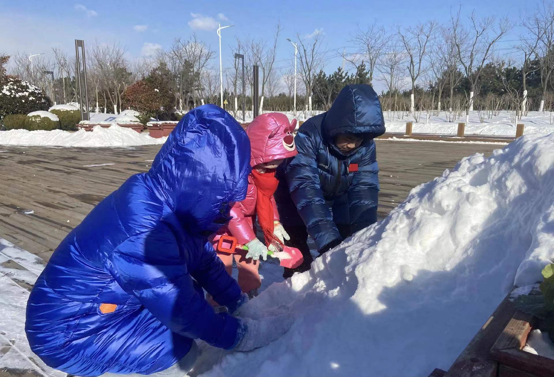 张外龙|国乒离解封还剩2天！王楠带儿女堆雪人，追着爱女打雪仗，接地气