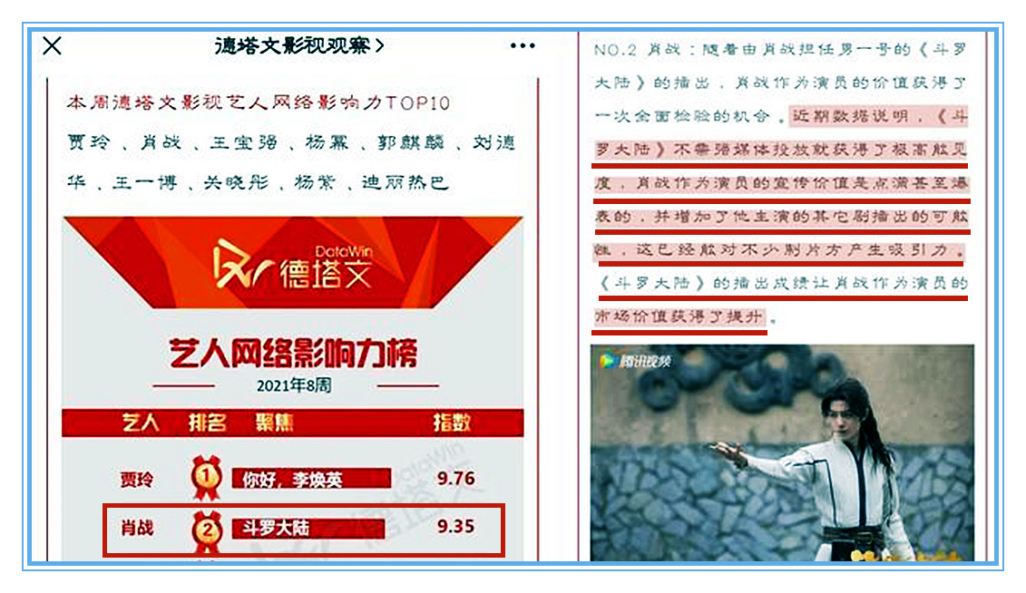 肖战|换个角度看老戏骨“蹭”热度，知道肖战为什么叫“封号斗罗”吗？