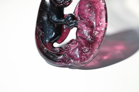 碧玺|清代双色碧玺双獾