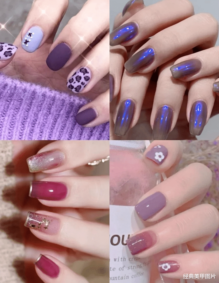 打底裤|高贵优雅的紫色美甲，气质又巨显白，33款中肯定有你想要的