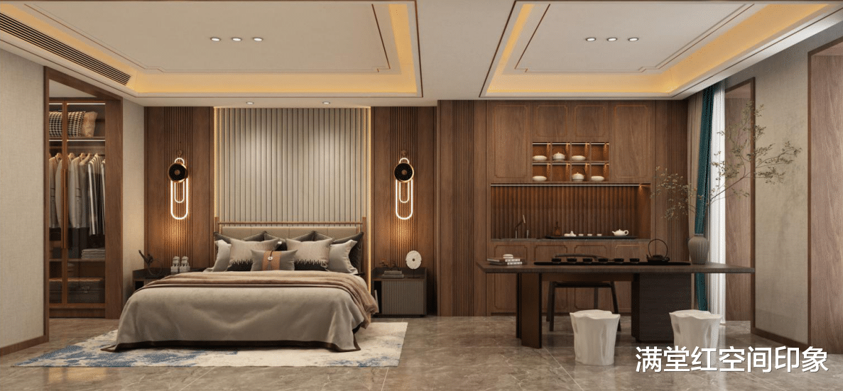 |中式元素与现代时尚巧妙结合，体现新中式清新脱俗气息