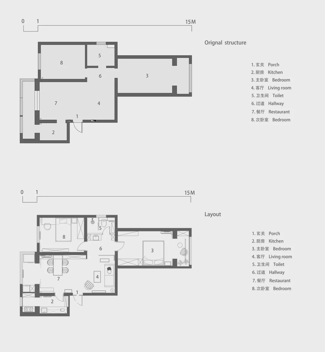 90㎡旧屋变复古两居,推开门重回90年代的家