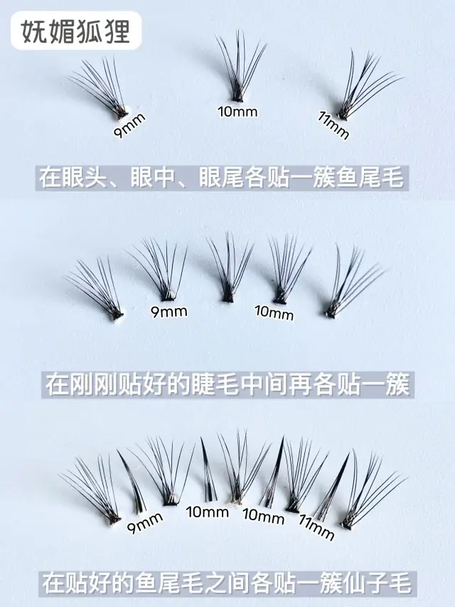 假睫毛|单簇假睫毛贴法教程
