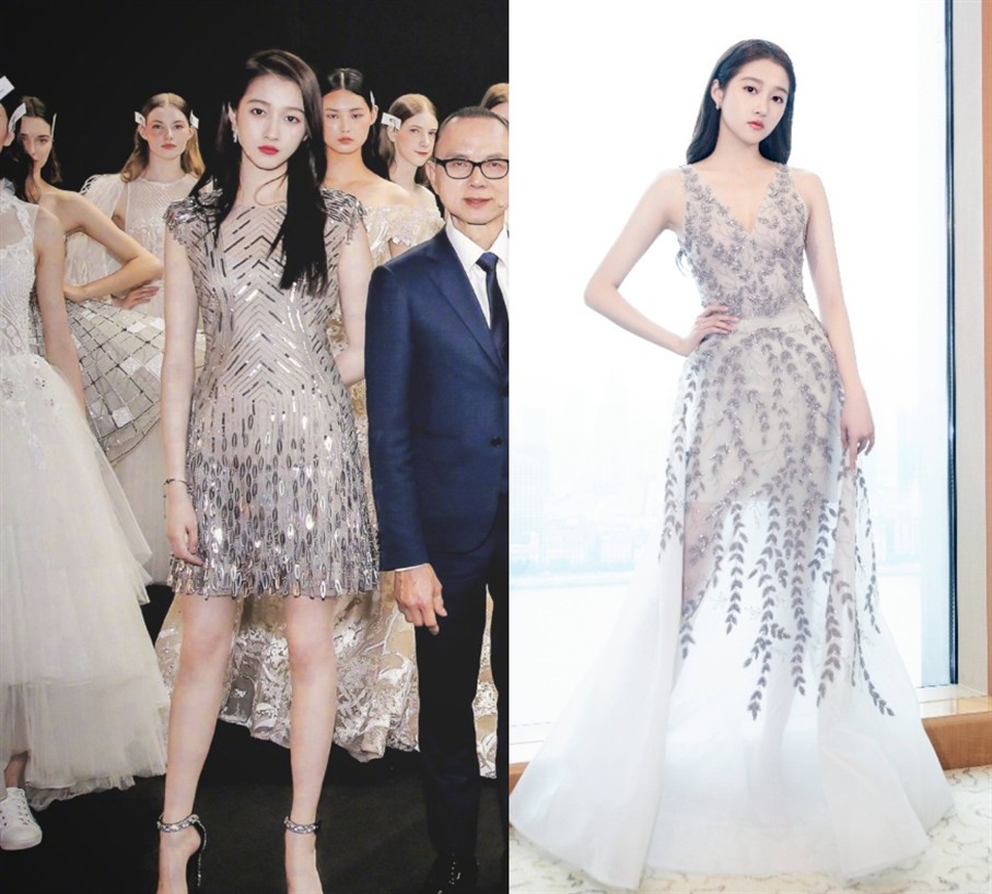 八只爪的猫|“沈眉庄”斓曦真符合传统审美，一袭亮片裙登央视舞台，又惊艳了