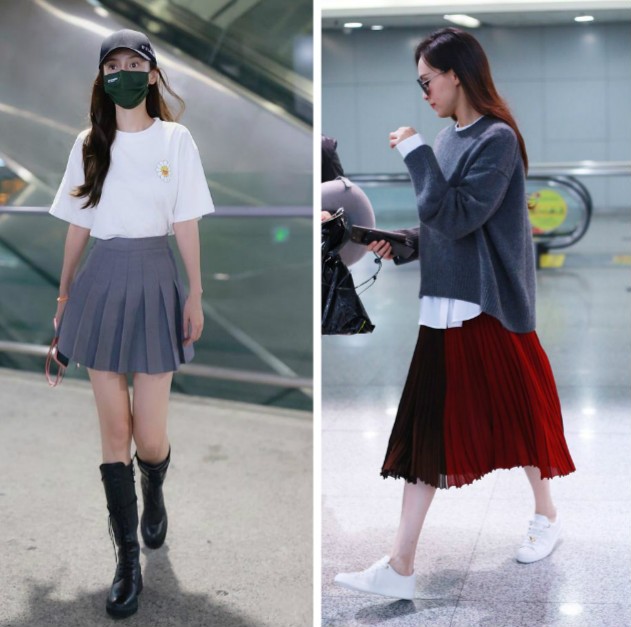 八只爪的猫|张天爱真会视觉转移,穿百褶裙扮校花腿长抢镜,连胯宽都被忽略了