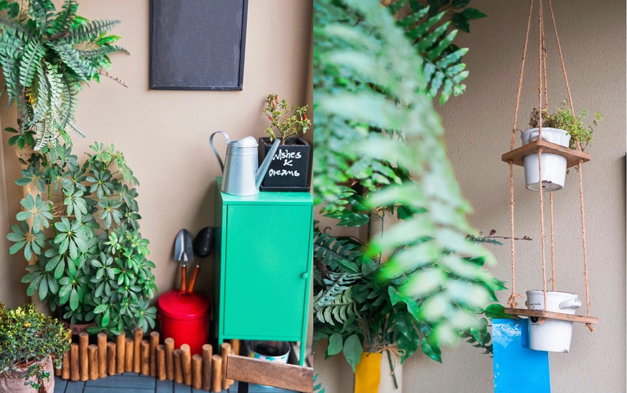 5㎡小阳台,DIY改造治愈系休闲小花园,每天宅在家,不想出门了