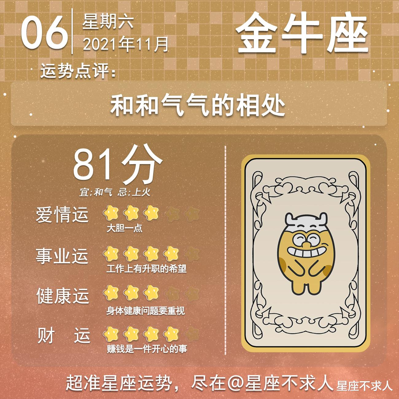 星座不求人 2021年11月6日运势