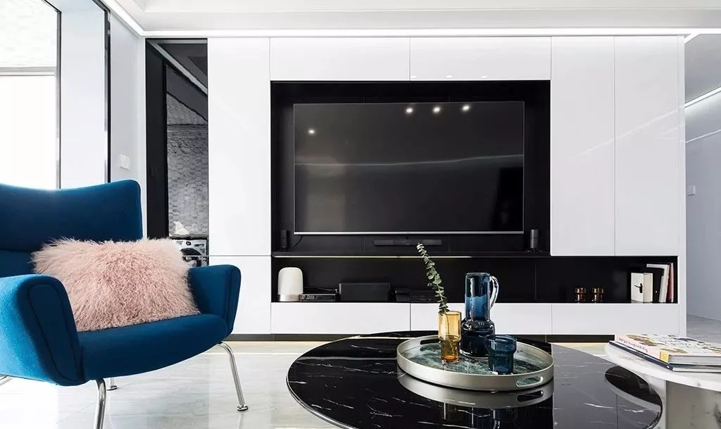 |126平现代简约三室,线条时尚质感高级