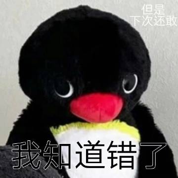 桉月|表情包：小企鹅的表情，我知道错了