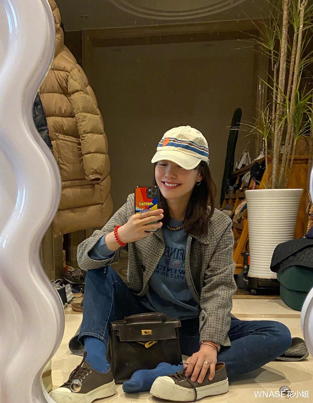 WNASE花小姐 白百何私服又进步了！不赶时髦的复古搭配，超有秋冬气质