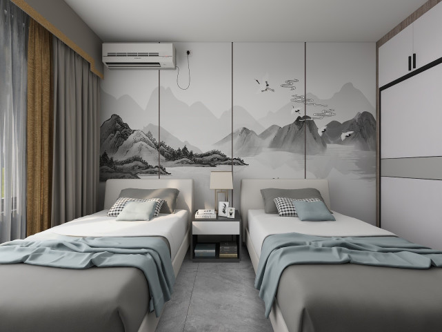 93平现代风三居室，入户放一架钢琴和屏风，居然就成了一个隔断