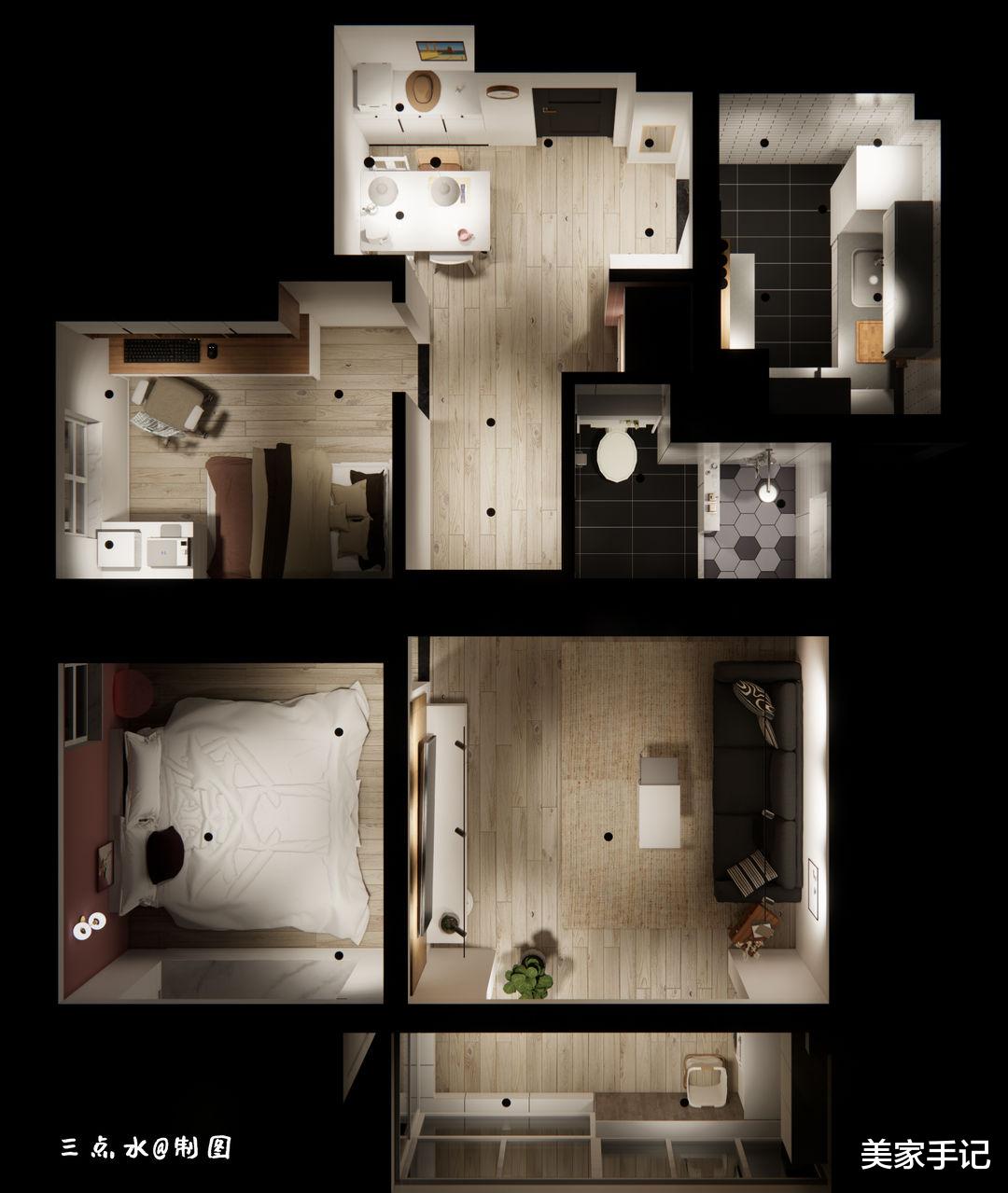 美家手记|32岁阿姨的穷装新房火了，大白墙不吊顶，软装的力量实在是太强大