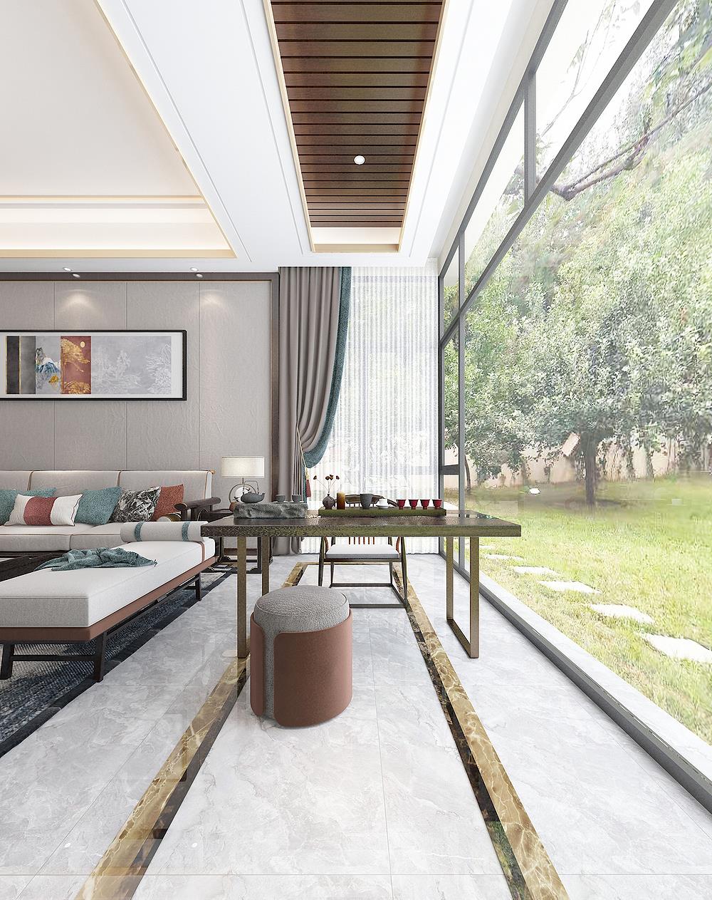 新帝雅|这套202平米的复式楼,装了新中式风之后,大气、韵味还很有意境