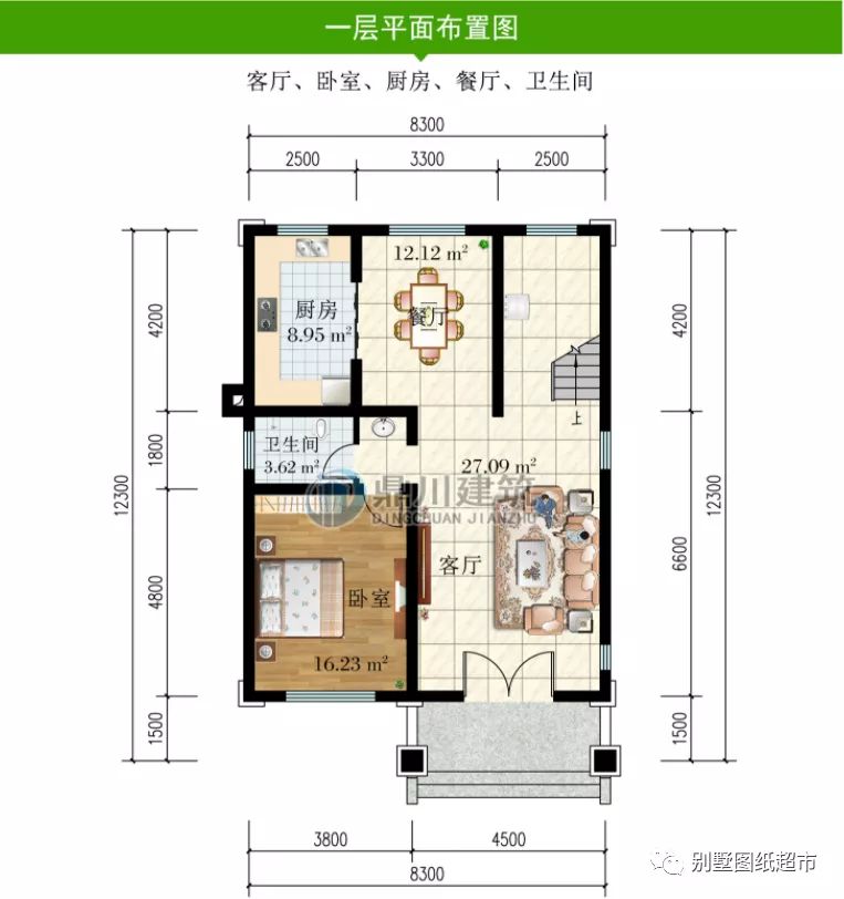 回迁房|造价28万，三层农村别墅，占地102㎡，开间8.3米，5室3厅2书房