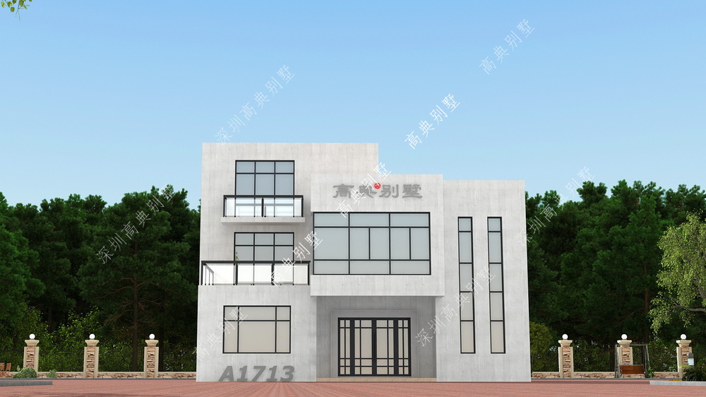 这款现代三层别墅，家乡建一栋，就是专属于你的特色！