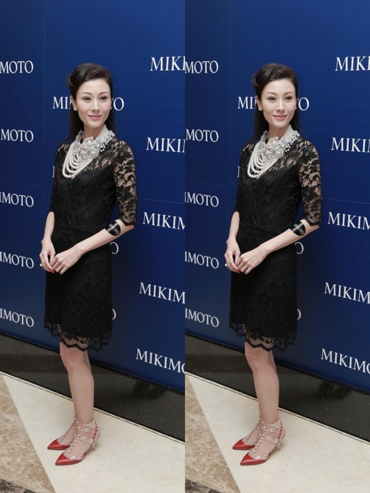 杨钰莹|李嘉欣的气质很适合穿蕾丝，一袭黑色蕾丝裙妩媚动人，身材真挺好