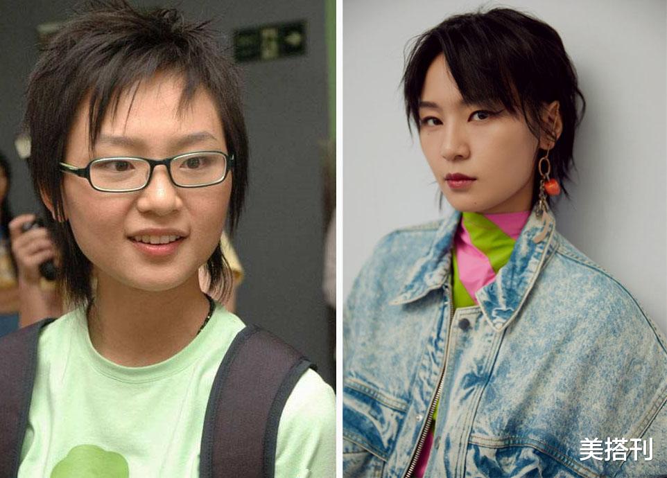 美搭刊|周笔畅真敢穿,粉西装配蓝色长裤时尚抢眼,曾经的假小子变女王了