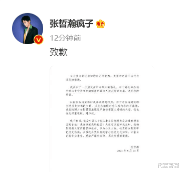 张哲瀚|张哲瀚道歉：我不亲日，我是中国人，网友：到底是无知还是无耻？