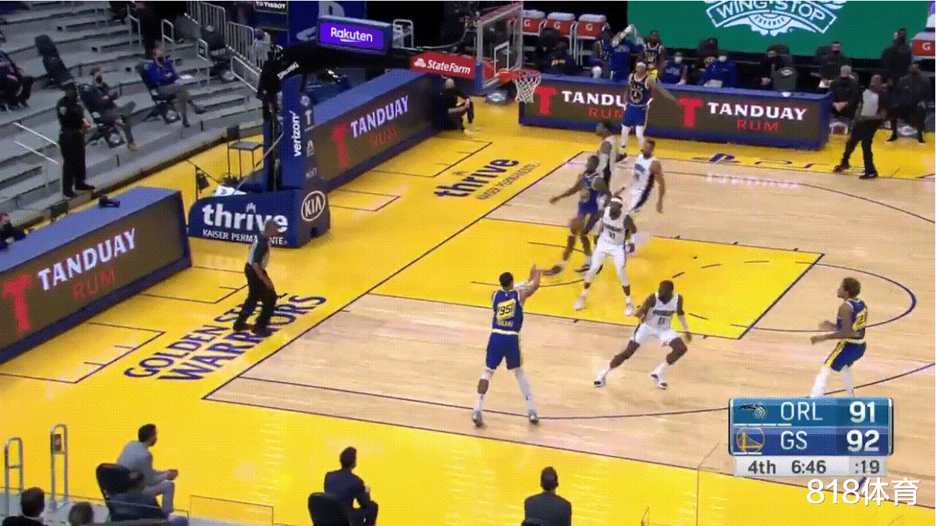 斯蒂芬·库里|小伙路宽了! 安德森找到空位库里, 还没等库里出手他已提前庆祝三分