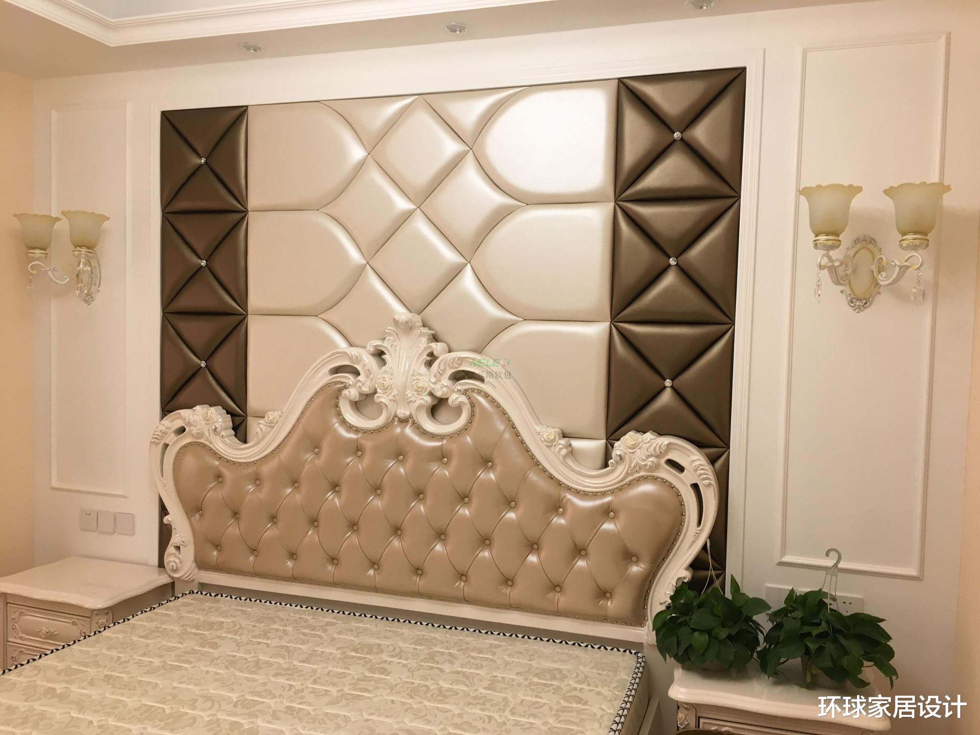 装修时坚持做软包床头背景墙，最初家人不理解，一年后夸我有远见