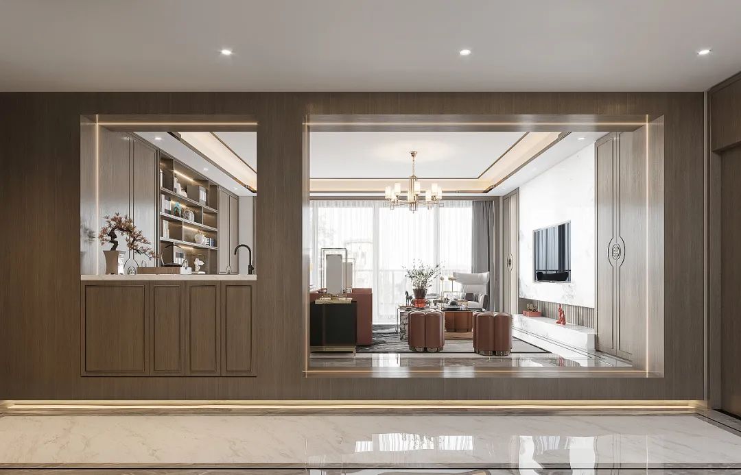 |墅案例赏析 | 轻奢新中式，这样的设计才够大气！