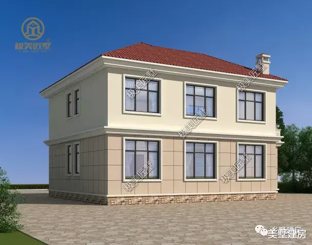 |带车库设计的二层别墅,欧式风格,建房选它准没错!