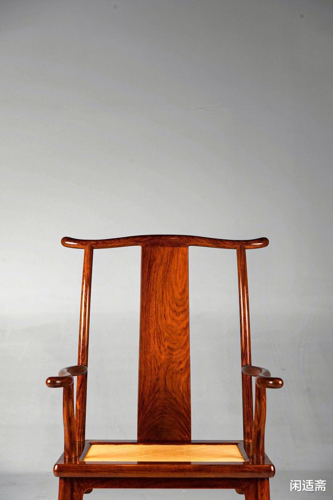 文玩|明式家具典藏，黄花梨一木一器， 四出头官帽椅