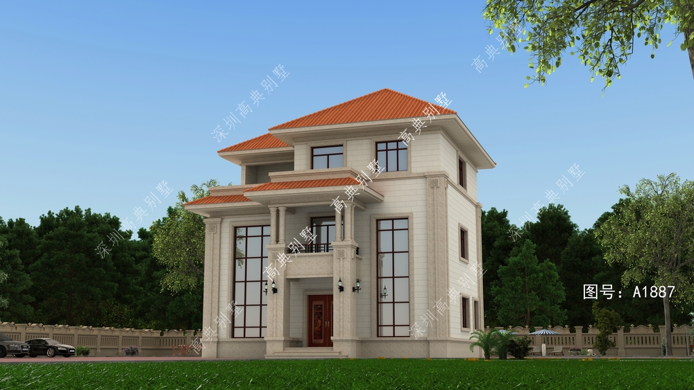 带露台的欧式别墅,非常耐看,居住舒适度无需怀疑,大家喜欢吗?