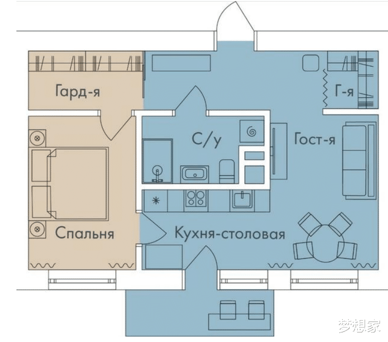 |55㎡的幸福小屋，木质家具的运用值得学习，全屋洁净又美观