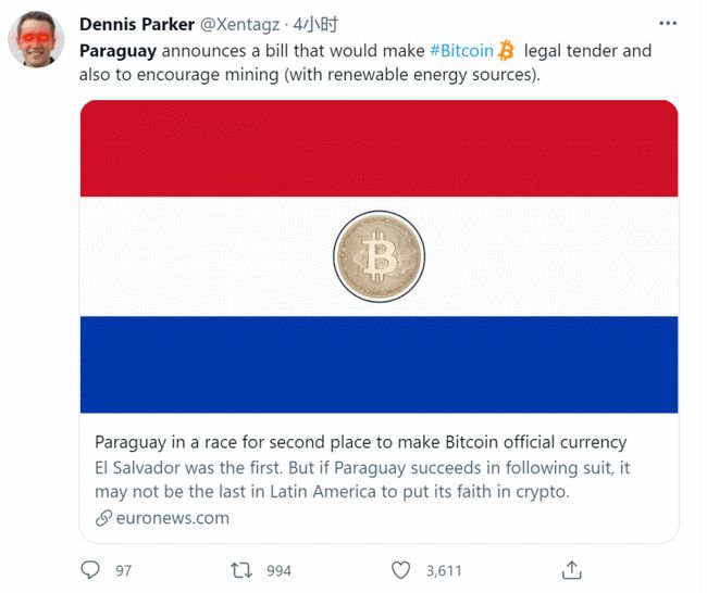 巴拉圭宣佈法案，繼薩爾瓦多，或成第二個使用比特幣為法幣的國傢-圖2