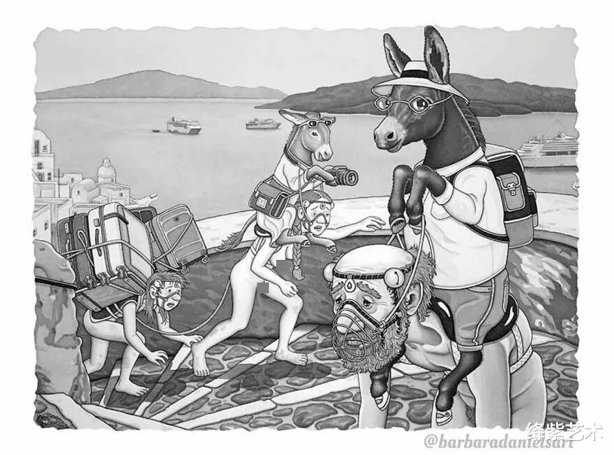 |?16幅人与动物互换角色的插画，画面多残忍，人类就该有多恐惧
