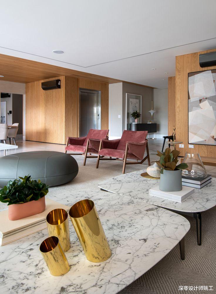 深零设计师姚工|这才叫真正的大平层,320㎡电梯直通入户,室内豪宅感都藏不住