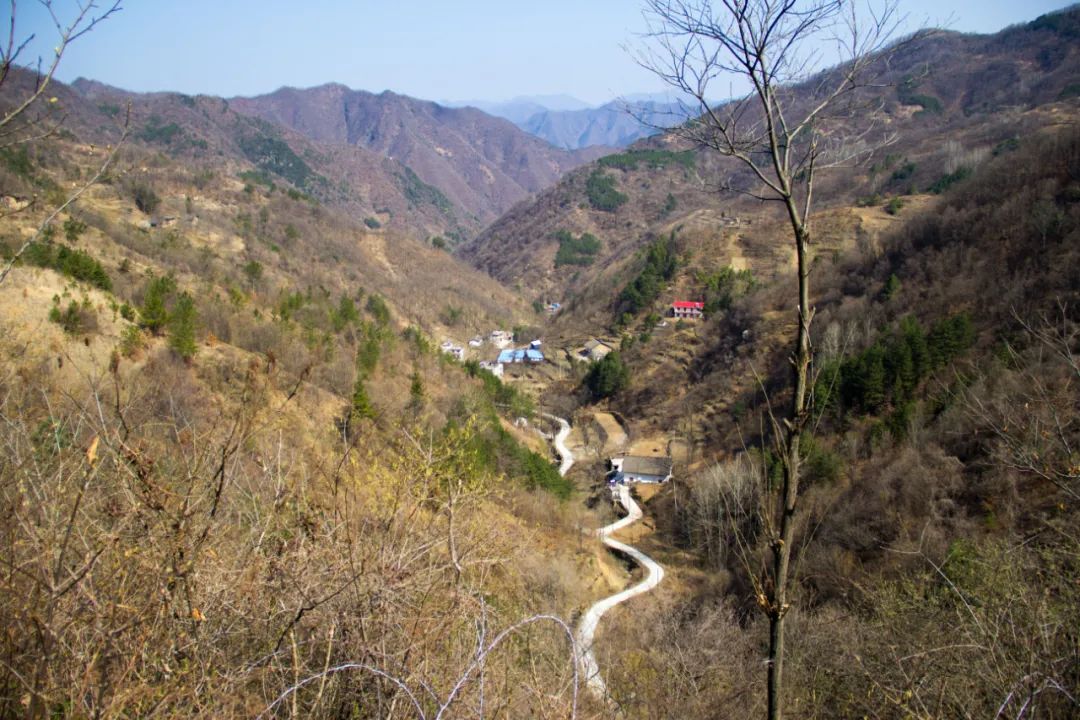 秦岭 景色平淡的秦岭小山沟，爬到高处拍了张全景，没想到竟还有了新发现
