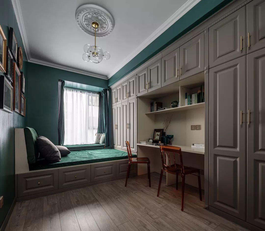 粉色|三居室美式风格，全屋定制流行这样装，效果非常好！