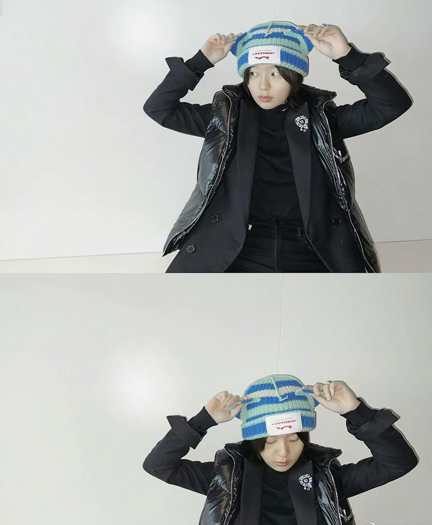 江铠同|周笔畅戴了一个像染了色的玲娜贝尔的帽子